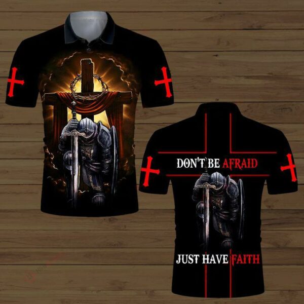 Christian Clothes:" Don't Be Afaid Just Have Faith All Over Printed Shirts" - Image 5