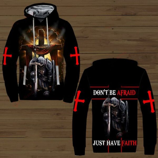 Christian Clothes:" Don't Be Afaid Just Have Faith All Over Printed Shirts" - Image 6