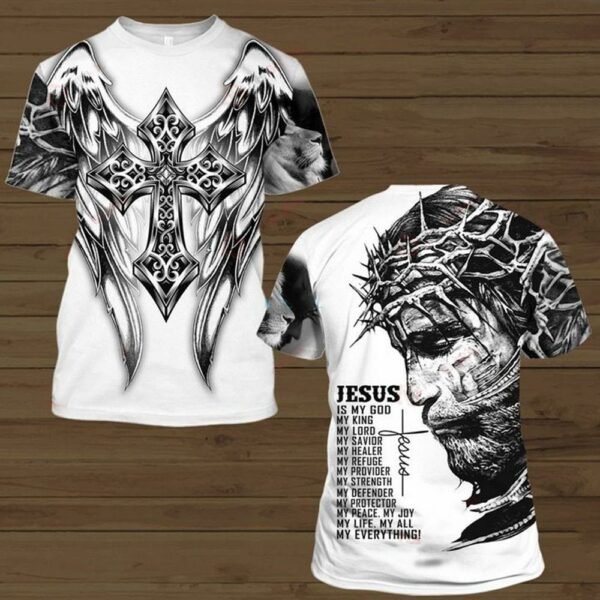 Jesus Is My God All Over Printed Shirts 221220 - Image 6