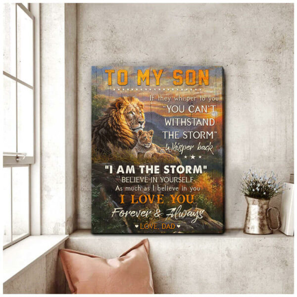 To My Son I Love You Canvas Wall Art CA222 - Image 3