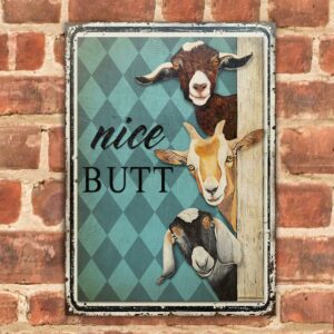 Goat Nice Butt Funny Canvas Wall Art CA200