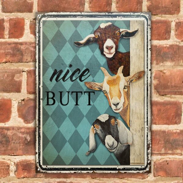 Goat Nice Butt Funny Canvas Wall Art CA200 - Image 2
