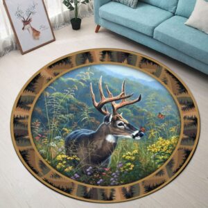 Deer Hunting Round Carpet Rug – Round Rugs RG710