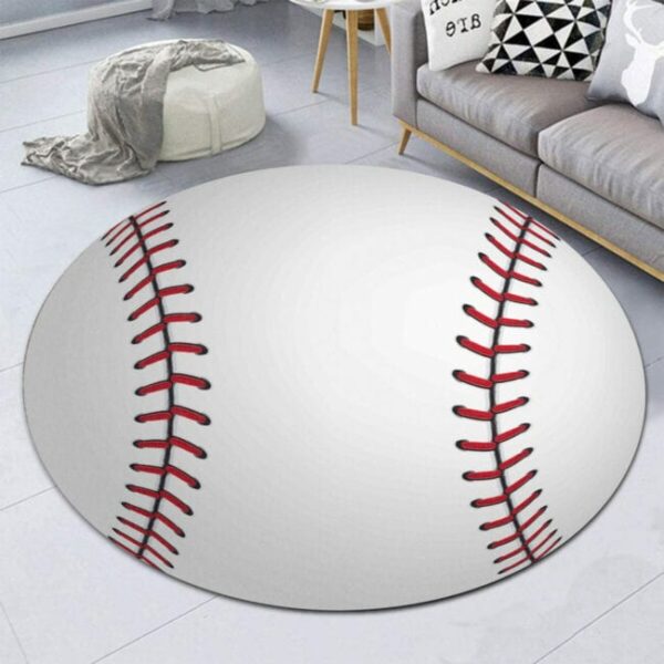 Baseball Round Carpet Rug - Round Rugs RG701 - Image 4