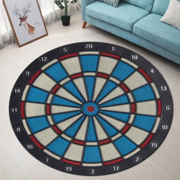Love Darts Game Carpet Rug - Round Rugs RG717 - Image 2