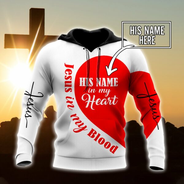 Christian Clothing: "Premium Jesus Customize Name 3d All Over Printed Couple Shirts" - Image 3