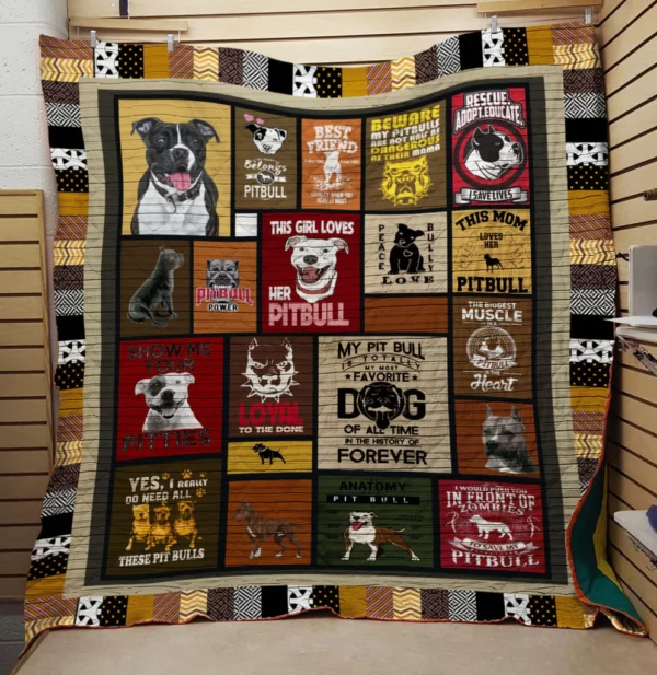 Cute Pitbull Quilt BS2048