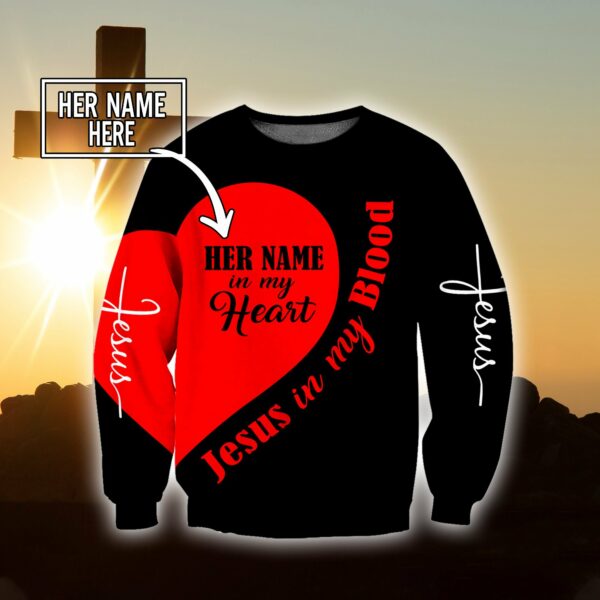 Christian Clothing: "Premium Jesus Customize Name 3d All Over Printed Couple Shirts" - Image 6