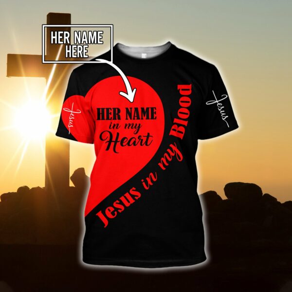Christian Clothing: "Premium Jesus Customize Name 3d All Over Printed Couple Shirts" - Image 9
