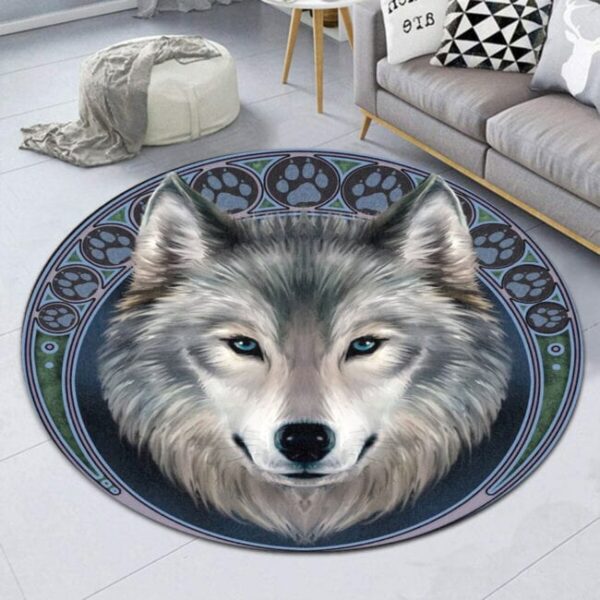 The Wolf Round Carpet Rug - Round Rugs RG707 - Image 3