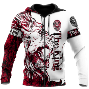 King Tattoo Lion 3D Over Printed Shirt for Men and Women