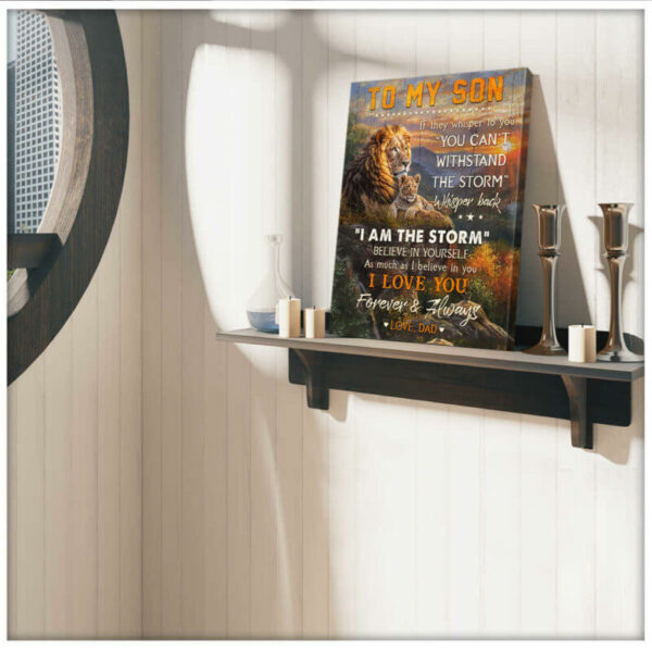 To My Son I Love You Canvas Wall Art CA222 - Image 4