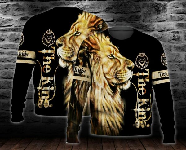 The King Lion 3D All Over Printed Hoodie, Sweater, T-Shirt, Zipped Hoodie - Image 3