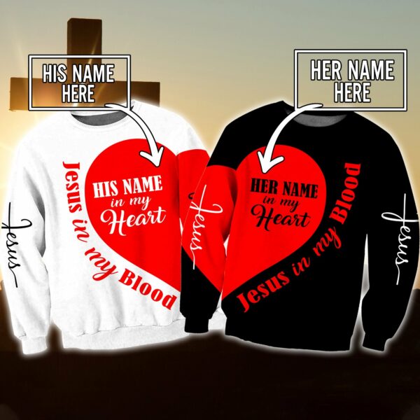 Christian Clothing: "Premium Jesus Customize Name 3d All Over Printed Couple Shirts" - Image 4