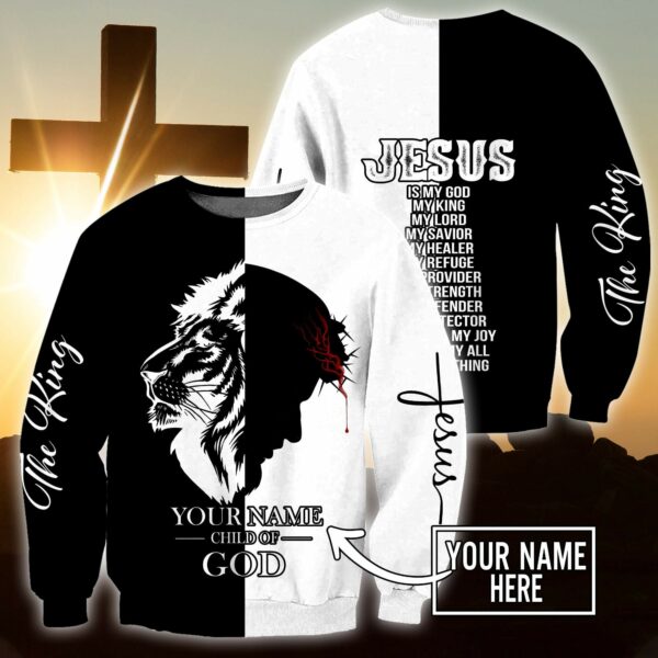 Christian Clothes : "Premium Jesus - Child Of God Customize Name 3d All Over Printed Unisex Shirts 03" - Image 6