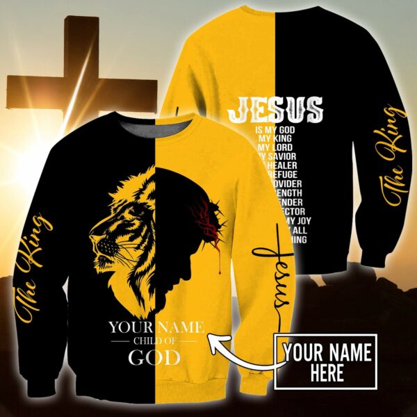 Christian Clothes : "Premium Jesus - Child Of God Customize Name 3d All Over Printed Unisex Shirts 01" - Image 6