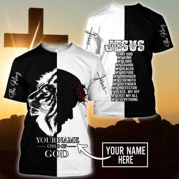Christian Clothes : "Premium Jesus - Child Of God Customize Name 3d All Over Printed Unisex Shirts 03" - Image 5
