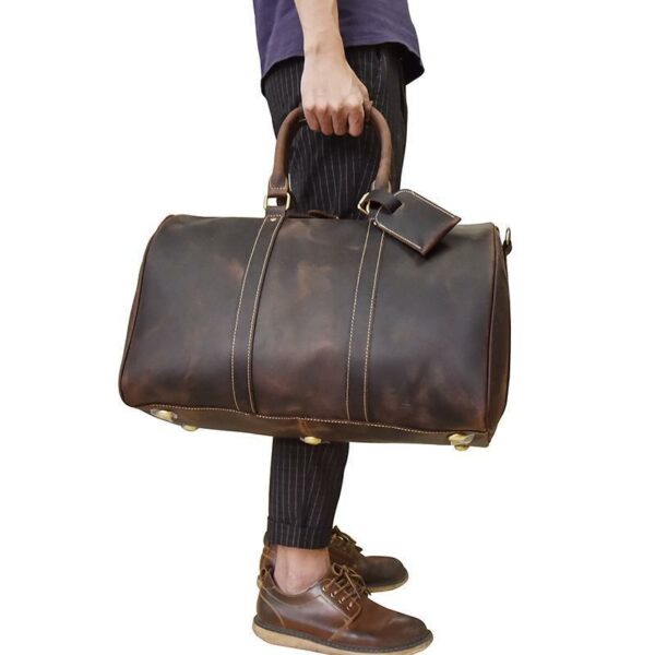 The Endre Weekender | Vintage Leather Duffle Bag - Image 6