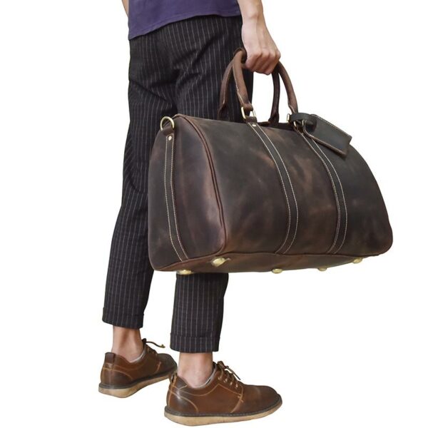 The Endre Weekender | Vintage Leather Duffle Bag - Image 3