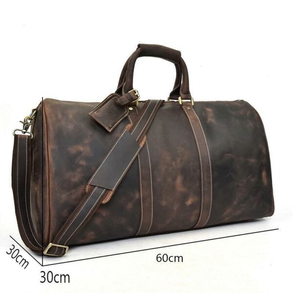 The Endre Weekender | Vintage Leather Duffle Bag - Image 4