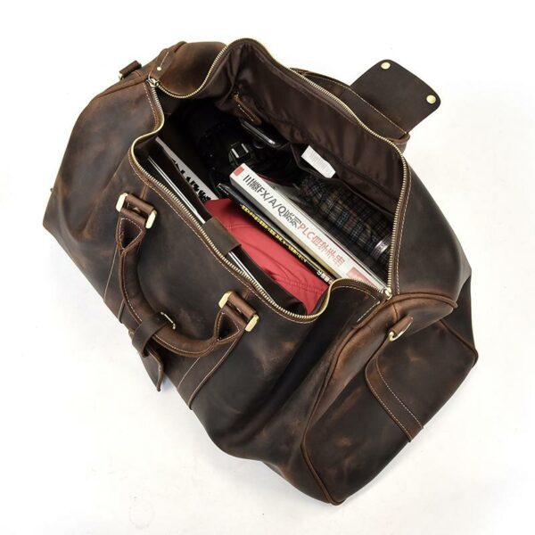 The Endre Weekender | Vintage Leather Duffle Bag - Image 5