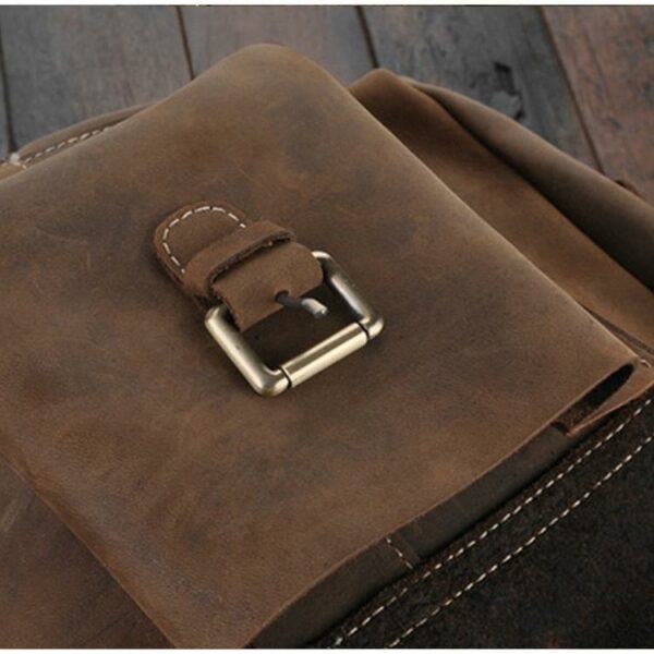 The Cael | Handmade Leather Coin Purse with Zipper - Image 5