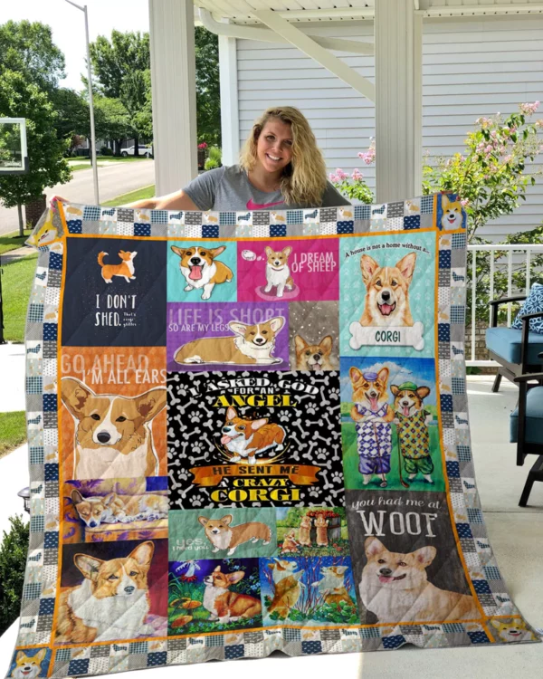 Cute Corgi Dog Quilt BS2011